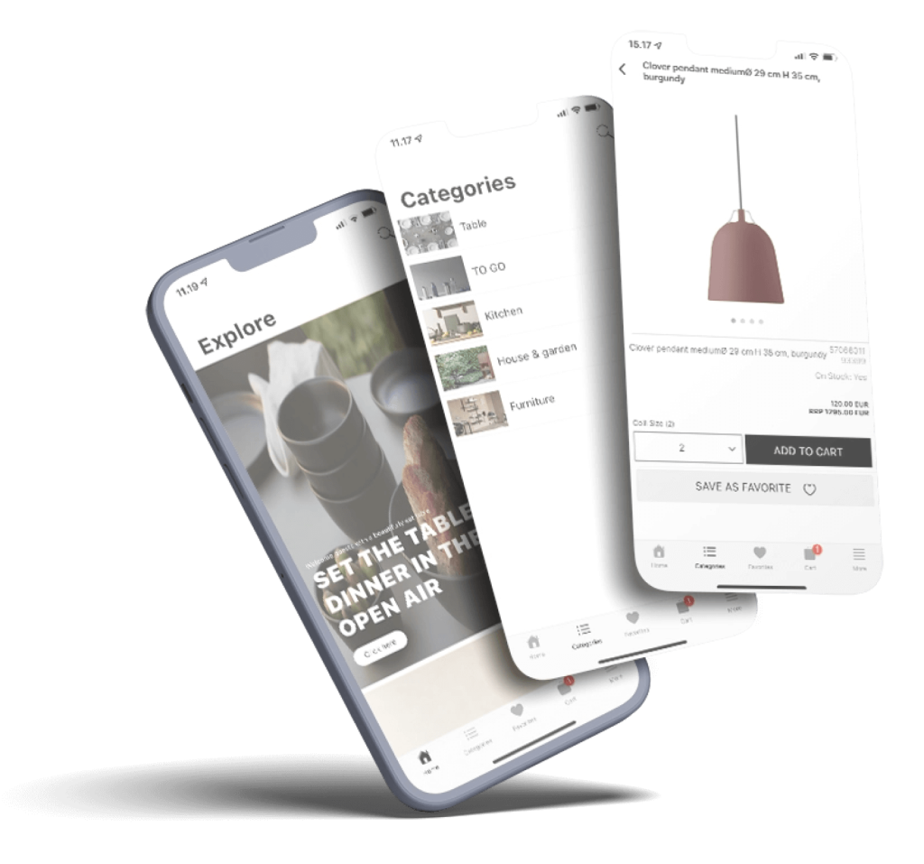 B2B app vs. webshop fordele infografik