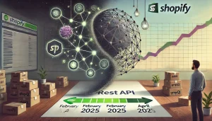 Tidslinje for Shopifys udfasning af REST API